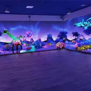 360 Degree Interactive Mapping Projection System for Museum Artworks Restaurant Immersive Experience Room