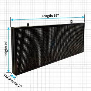 39 Inch Ultra Thin LED Message Board 2 Inch Thickness Wall Mounted LED Display Screen for Store Shop