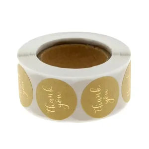 3D Embossed Acryl Waterproof Gold Foil Stickers, Custom Logo Hot Stamping Self-Adhesive Labels for Gift Sealing