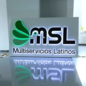 3D Front lit LED Stainless Steel Store Logo Name Design Channel Letters Sign AC IP65 Waterproof Google Assistant Home Sign