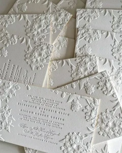 3D High-end Gift Postcards Customized High-end Greeting Cards Wedding Invitations Embossed Texture Cotton Paper Cards