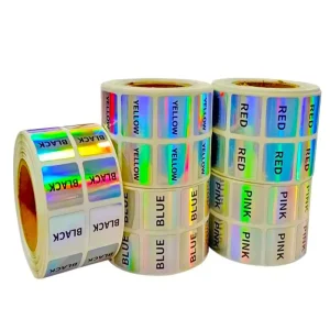3D Holographic Vinyl Packaging Labels High Tack Waterproof Custom Sticker Labels