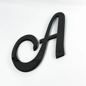 3D Italian Letter Stickers 20cm Elegant Italic Alphabet Wall Decals Self Adhesive DIY Home Decor & Office Art