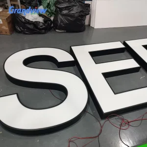 3D LED Logo Metal Acrylic Sign Business Signage Beauty Salon Wall Channel Letter