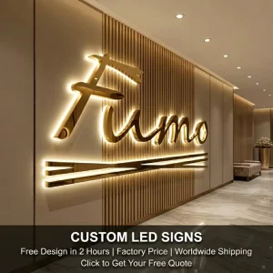 3D LED Store Metal Letter LED Channel Letter Custom Business Logo Sign Wall Outdoor Beauty Salon Led Sign for Business