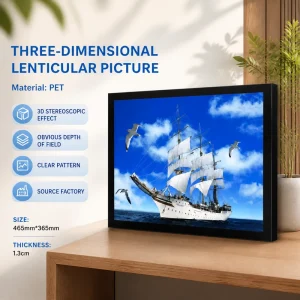 3D Lenticular Painting With Black Frame 40*30cm PET 5D 3D Lenticular Picture Frames Artwork Modern Pictures for Home Decoration