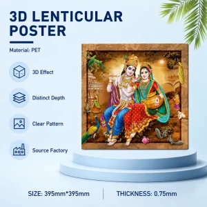 3D Lenticular Plastic Custom Wall Art God Poster, 40x40cm