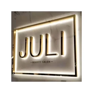 3D Metal Backlit LED Store Front Sign for Mall & Building Custom Logo Business Signboard