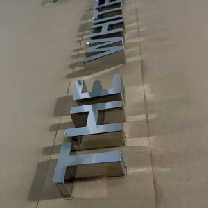 3D Metal Letter Gold Color Brushed Stainless Steel Metal Letter Sign Metal Letters for Business Wall 3d Logo Sign