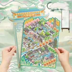 3D Miniature Scene Sticker Set, Coffee Shop