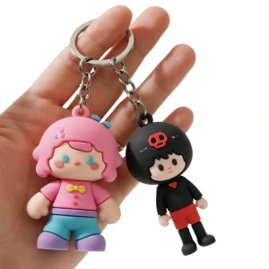 3D PVC Silicone Keychain Cartoon Anime Character Shape Plastic Keychains