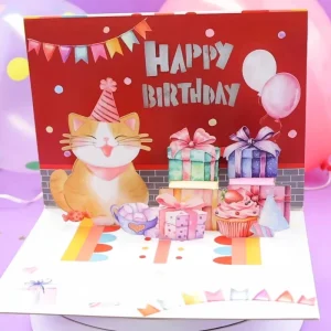 3D Pop Up Creative Happy Birthday Card With Laser Cut Snow White Paper Unique Birthday Greeting Cards
