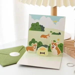 3D Pop up Animal Greeting Card Bulk Custom Handmade Birthday Card Cute Cartoon Thank You Card with Envelope
