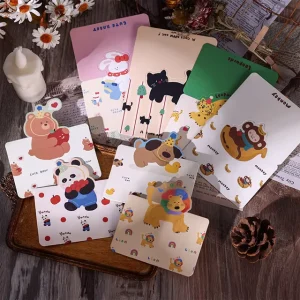 3D Pop up Blessing Thank You Card for Small Business Custom Love Greeting Card Envelop Colorful Cute Animal