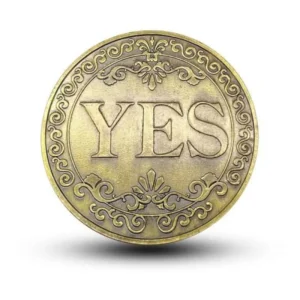 3D Relief 33mm 40mm Yes No Decision Coin with Letters, Lucky Oracle Souvenir