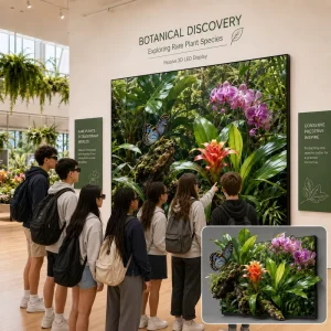 3D Visual Display System LED Video Wall 8K HDR10+ High Brightness Fine Pitch Digital Signage Botanical Garden Nature