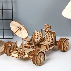 3D Wooden Puzzles for Adults Wooden 3D Puzzle Lunar Rover Model Space Enthusiast STEM Hobby Gift