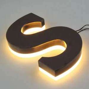 3d Letters Outdoor Custom Business Building Stainless Metal Restaurant Office Logo Led Channel Letter Sign
