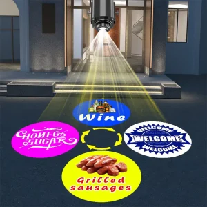 4-Gobo Carousel Projector, LED Wall Projection Lamp, Outdoor Waterproof IP67