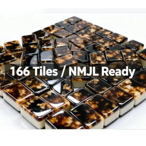 4-Layer Acrylic Tortoise Shell American Mahjong Tiles Set Personalized Logo Professional NMJL Size