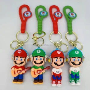 4 New Designs Keychain Anime Figure Souvenir 3d Character Pvc Rubber Keychain