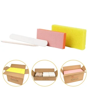 4 Pack 800Pcs Packaged Separately Nail File Buffer Pumice Stick Disposable 4Pcs Nail Kit Manicure Set Pedicure Kit