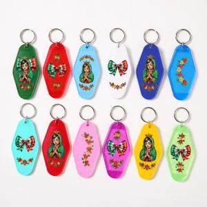 400000+ Designs Durable UV DTF Cartoon PET Keychain Stickers Outdoor Gear Waterproof Travel Souvenir Decals High Adhesive 3D