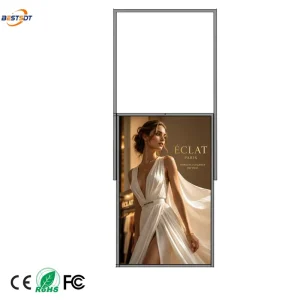 43-65 Inch Double Sided 4K LCD Digital Signage Animation 3000cd/m2 Floor Stand Wire Hanging Side Bracket Mount Advertising
