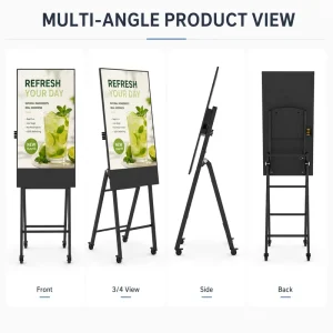 43 Inch Dual Sided Digital Signage Display Ultra Slim Hanging LCD Advertising Screen for Retail Window