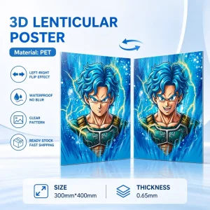 450-Design Plastic Japanese Anime Lenticular 3D Motion Wall Decor Poster
