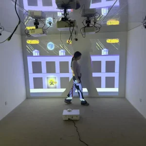 4K 3D Projection Mapping System with Holographic Display for Interactive Immersive Visual Experience