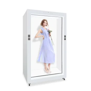 4K Resolution 3D Box Hologram with LCD Transparent Screen, Animation, Infrared Touch, and Human-Size Holobox
