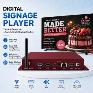 4k Android Advertising Media Shop Advertising Management CMS Software Remote Publish