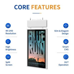 4k Shop Window Advertising Player USB Mobile Phone Control Window Facing Screen LED Digital Signage Shopping Mall Kiosk