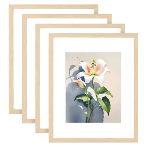 4×6 5×7 8×10 Inch A3 A4 Wooden Photo Frame MDF Picture Frame with Mat for Wall Gallery Home Decor