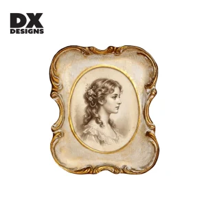 4×6 5×7 8×10 Inch Ornate Curved Resin Picture Frame Antique White Gold Gild Border Elegant Home Decor Photo Frame