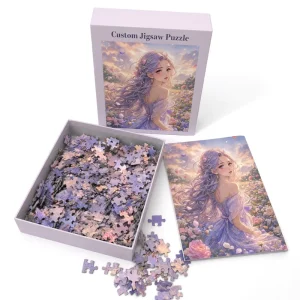 500 Piece Cardboard Cartoon Jigsaw Puzzle Custom Illustration Image Paper Puzzles for Gift