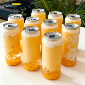 500ML Easy Open Plastic Can PET Plastic Beverage Can With Pull Ring Lid for Juice Coffee Milk Tea