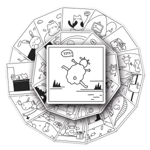 50PCS From the Source Cool Popular and Personalized Line Drawing Stickers for Bicycles Suitcases and Desktops