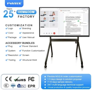 55 65 75 85 86 98 110 Inch Pen Finger Touch Interactive Flat Panel Lcd Digital Interactive Smart Boards for Schools Teaching