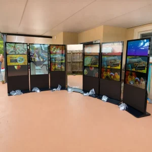 55 Inch Digital Signage and Displays Kiosk Totem LCD Touch Screen Indoor Smart WIFI Floor Stand Advertising Player