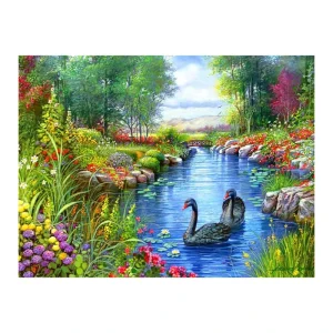 5D Full Round Square Diamond Painting Swan Diamond Embroidery Mosaic Animal Handmade Gift Kid Gift Holiday Gift Handicrafts