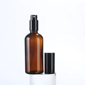 5ml 10ml 15ml 20ml 30ml 50ml 100ml Frosted Dark Fine Mist Spray Perfume Amber Glass Bottle with Black Spray Cap