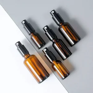 5ml to 100ml Essential Oil Mist Spray Bottles Amber Glass Bottle with Pump Sealer