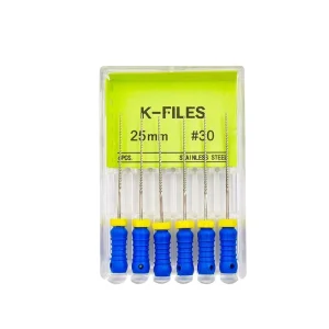 6 Pcs/ Box Full Medical Endo K-Flex Files Stainless Steel 25mm