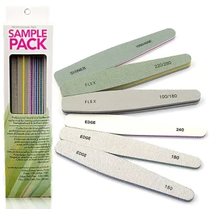 6-Piece Box Nail Files and Buffer Set Double-Sided Plastic Sponge Sanding Blocks
