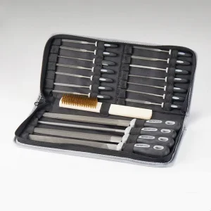 6-Piece Handmade Steel File Set with Plastic Handles