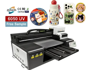 6090 Gloss Oil Golden Foil UV DTF Sticker Printer A1 UV Printer for Acrylic Glass