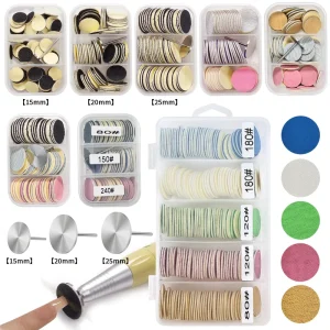 60pcs box Nail Art Sanding Sheet Set Sanding Bearing Sandpaper Foot Dead Skin File Sanding Disk Paper