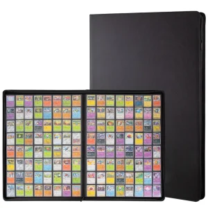 64 Slot Pocket Fixed Page PU Leather Cover Sports Cards Top Loader Binder Folder Collection Album Portfolio for TCG & Cards